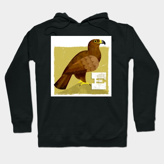 E is for Eagle Hoodie by Gareth Lucas